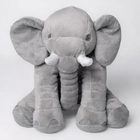 Elefante de Pelúcia 60cm Antialérgico Almofada Travesseiro