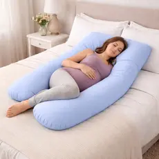Travesseiro Corpo Gestante 1,20m Anatômico com Zíper | Almofada para Dormir e Amamentar