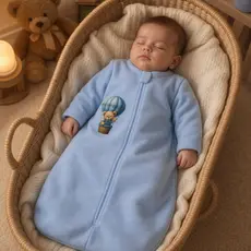 Saco de Dormir Casulo para Bebê  Com Zíper Pijama Manga Longa para Menino ou Menina Inverno