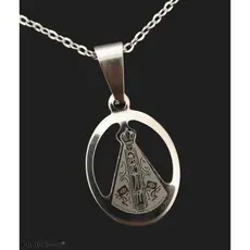Colar Corrente Medalha Nossa Senhora Aparecida Aço Inox 316l