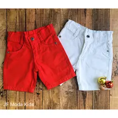 Bermuda Short Brim Infantil Juvenil Natal Ano Novo Menino