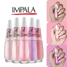 Kit 5 Esmaltes Impala Tons Rosa Esmaltes Atacado Efeito Perolado