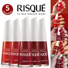 Esmaltes Risqué Tons Vermelhos Esmaltes Atacado