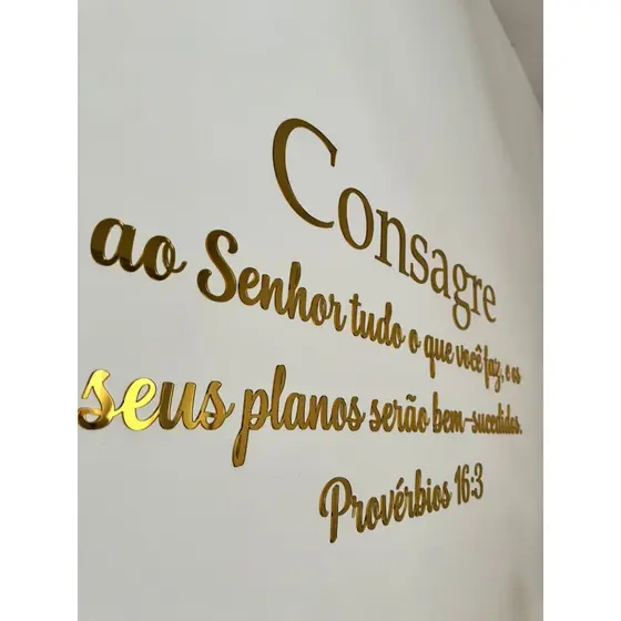 Frase Consagre ao senhor 100% ACRILICO medindo 1 METRO