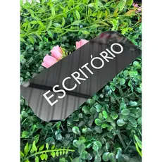 Placa Escritório em Acrílico Plaquinha de Sinalização Porta premium luxo