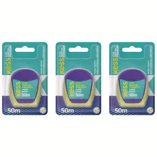 Fita Dental Kess 50m Premium Sabor Menta REF2008 KIT C/03UN