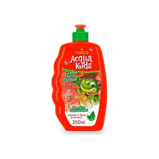 Creme Para Pentear Infantil Acqua Kids Lisos e Finos 250ml