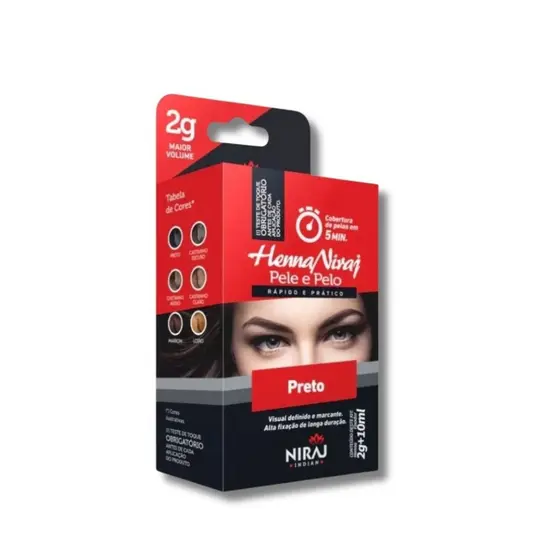 Henna Para Sobrancelha Niraj 2g Com Fixador