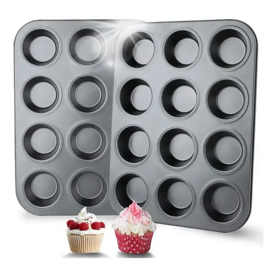Forma Assadeira cupcake 12 cavidades Forma de cupcake Forma de bolo antiaderente Forma pão