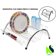Escorredor de Louça Inox Cromado Escorredor de pratos Talheres Copos Cozinha Utensilios de cozinha