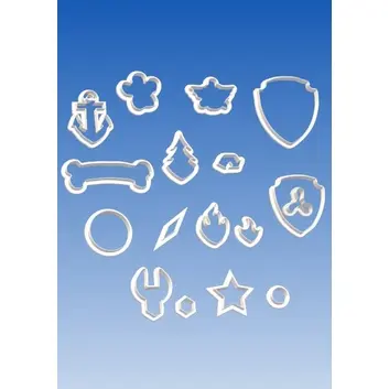 Kit Cortadores Brasão Patrulha Canina 3,5 cm