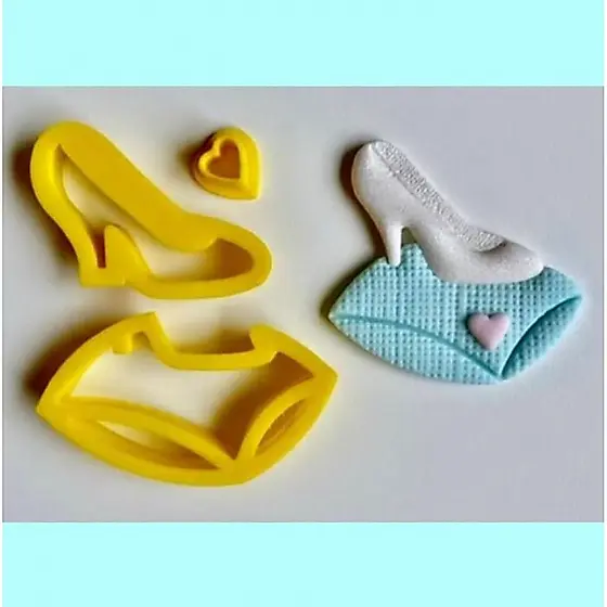 Kit Cortador Sapatinho Cinderela 5 cm.