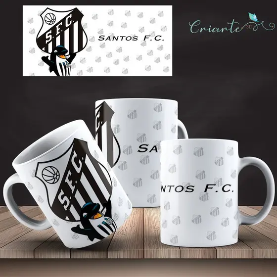 Caneca Porcelana Coleção Santos #05