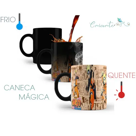 Caneca Porcelana Mágica Coleção Naruto #02