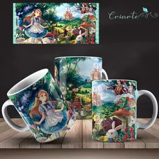 Caneca Porcelana Coleção Alice no País das Maravilhas  #12