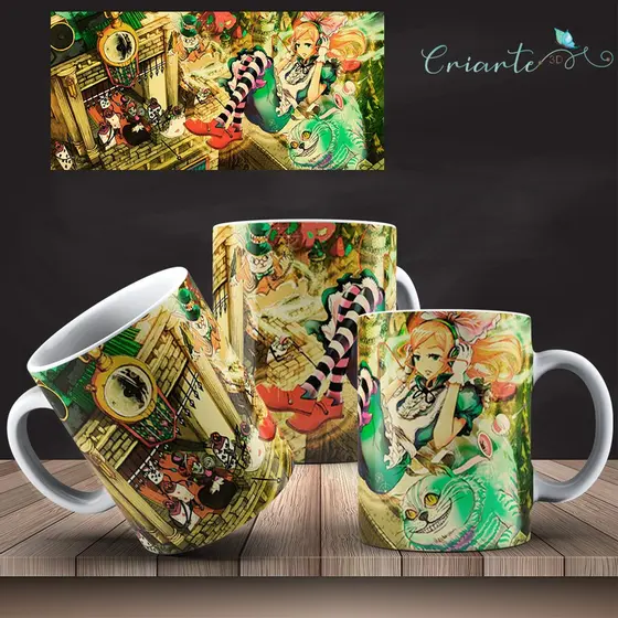 Caneca Porcelana Coleção Alice no País das Maravilhas #15