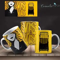 Caneca Porcelana Coleção Vis a Vis #09