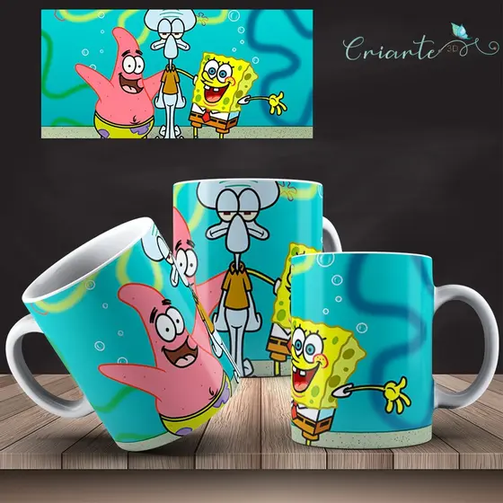 Caneca Porcelana Coleção Bob Esponja #31