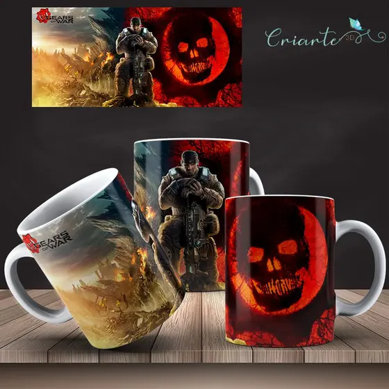 Caneca Porcelana  Gears of War #17