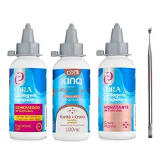 Kinq Removedor, Esfoliante, Hidratante Empurrador de Cutículas Ponta Dupla