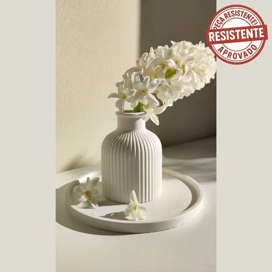 Vaso Ondulado Enfeite Vaso com folhas de ouro decorativo