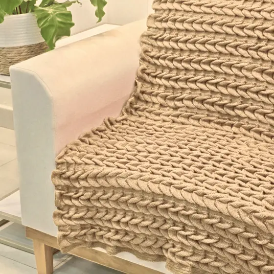 Manta de Tricot Sofá Poltrona 150x100cm Aconchego Decorativa Sala