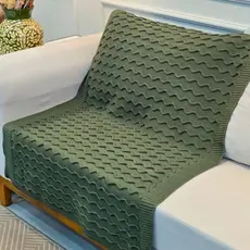 Manta de Tricot Sofá Poltrona 150x100cm Ravena Decorativa Sala