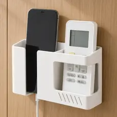 Suporte de Parede 2 em 1 Multiuso com Adesivo Dupla Face Aplicado Celular Controle Remoto