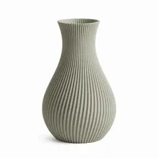 Vaso Decorativo Japandi PLA Canelado Moderno Minimalista para Sala Quarto Escritório 19 Cm