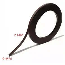 Fita Magnética Flexível 9mm x 2mm – Imã de Rolo para Artesanato, Geladeira e Brindes