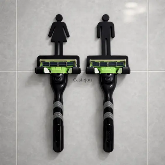 Suporte de Parede Para Lamina de Barbear Dele e Dela Kit Feminino e Masculino
