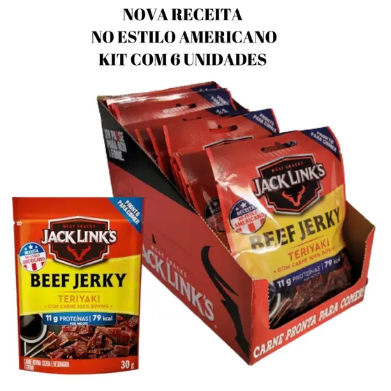 6 Beef Jerky Protein Snacks Carne Sabor Teriyaki Jack Links