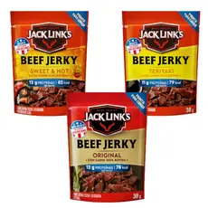 Beef Jerky Protein Snacks Carne Jack Links Kit 3 Sabores