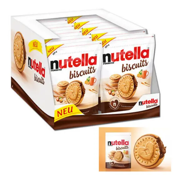 10 Nutella Biscuit Biscoito Wafer Creme Avelã Ferrero 193g