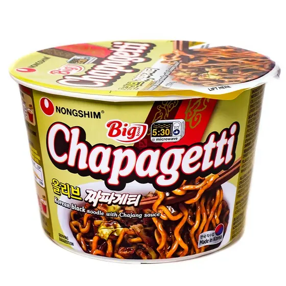 Lamen Chapagetti Big Bowl Nongshim Molho Soja Preta 100g