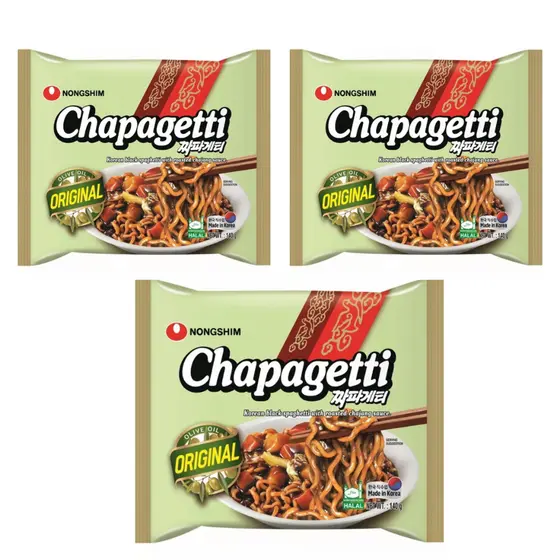 3 Lamen Coreano Nongshim Chapagetti 140g Do Filme Parasita