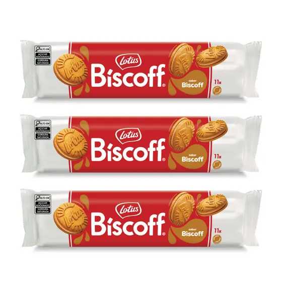 3 Biscoito Lotus Biscoff Recheado Sabor Cream Biscoff 110g