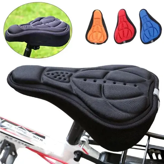 Capa Banco Em Gel Bicicleta Selim Ajustável Forro Almofada Silicone Ciclismo Macio Confortável