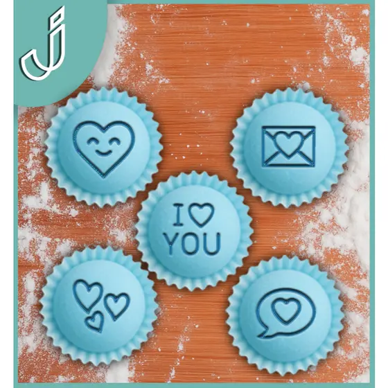 Carimbos / Marcadores Tema Kit do Amor 2 para Brigadeiros Docinhos