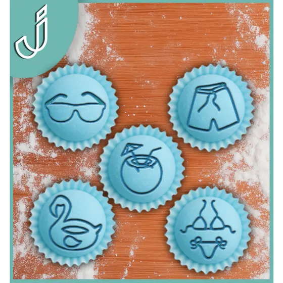 Carimbos / Marcadores Tema Praia Tropical para Brigadeiros Docinhos