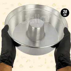Forma GRANDE 28 cm bolo pudim - 4,5L grande bolão 28x9 cm aluminio assadeira gigante grande bolo grande aniversário confeitaria
