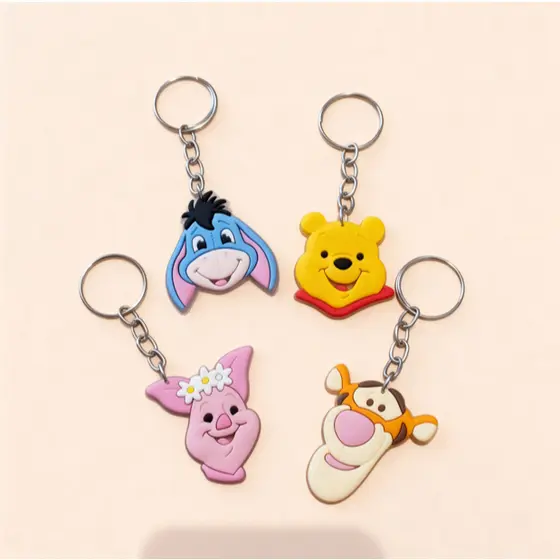 Chaveiro Ursinho Pooh  kit  Lembrancinha Chaveirinho Emborrachado Tema Festa Aniversario