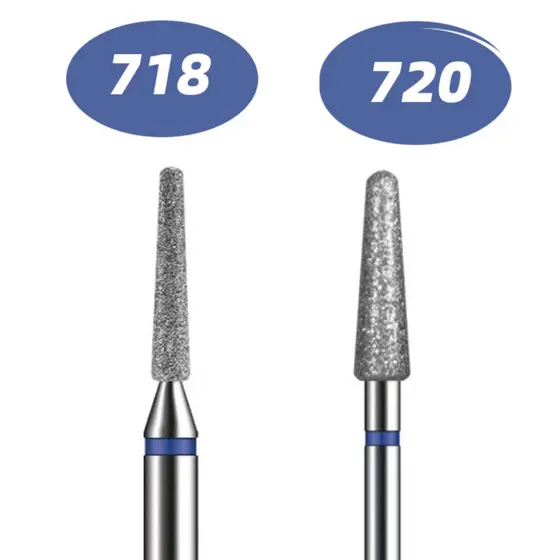Brocas Diamantada 718 720 Cutícula Unha Motor Kit Brocas
