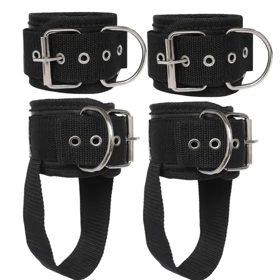 Caneleira Tornozeleira Polia Puxador Gluteo Cross Over Com Regulagem Em Fivela 2 Pares