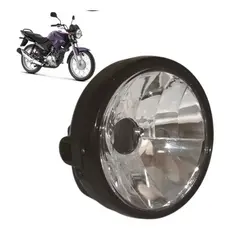 Farol Completo Yamaha Ybr Motoboy 125 Factor 2009 A 2023 Aro Preto