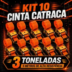 Cinta de Amarração 9 Metros com Catraca de Aço Reforçada para Reboque e Carretinha