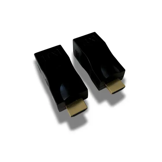 Extensor Hdmi 30 metros Via 1 Cabo De Rede Rj45 Cat5e/6 Cobre Computadores Monitor