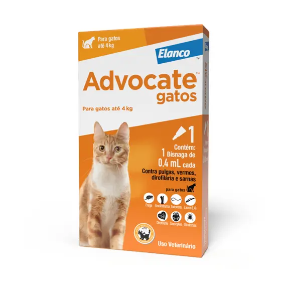 Advocate  Antipulgas Para Gatos Até 4kg 1 Pipeta