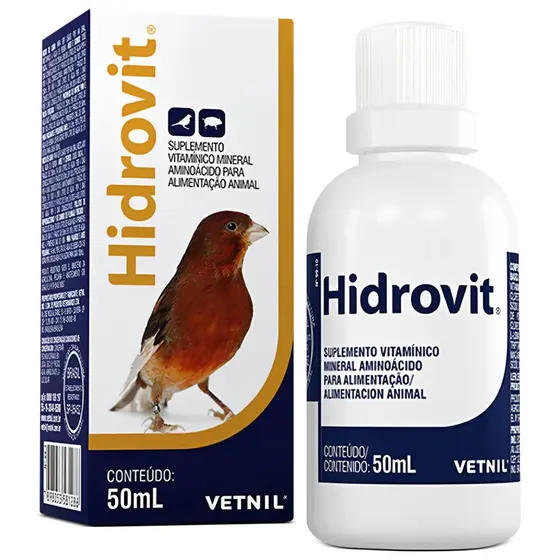 Hidrovit Suplemento De Aves E Suinos - Vetnil 50ml Com Nota
