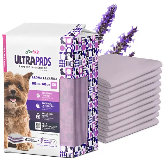 Tapete Higienico Ultra Pads Lavanda 60x60 30 un PetLike